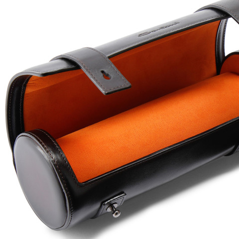 Brown leather big watch case - Santoni - 4