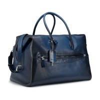 Borsa da viaggio in pelle blu - Santoni - 2
