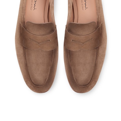Women's beige suede Carla loafer