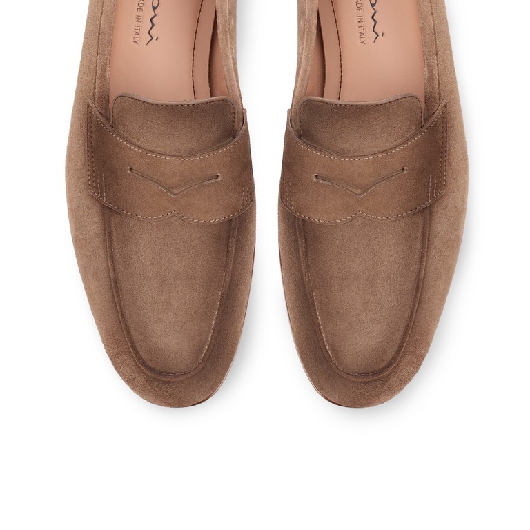 Women's beige suede Carla loafer