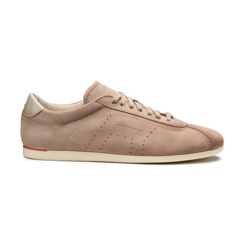 Men's beige suede sneaker - Santoni - 1