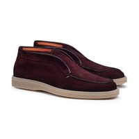 Men's burgundy suede desert boot - Santoni - 2