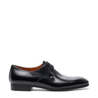Men's polished black leather Derby shoe - Santoni - 1