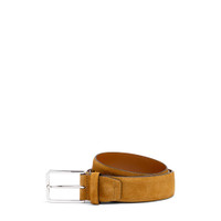 Men's light brown suede adjustable belt - Santoni - 1