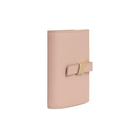 Pink tumbled leather credit card holder - Santoni - 2