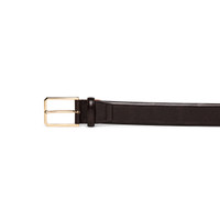Men&rsquo;s polished brown leather adjustable belt - Santoni - 2