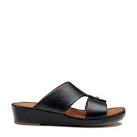Men's black leather sandal - Santoni - 1