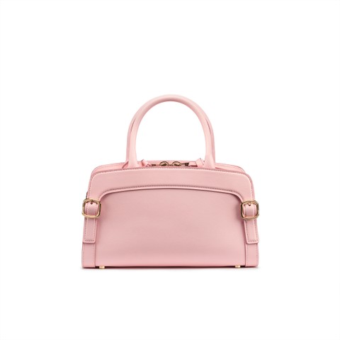 Pink leather handbag - Santoni - 5