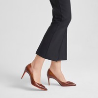 Women's brown leather high-heel Santoni Sibille pump - Santoni - 2