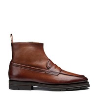 Men's brown leather Carlo Ice ankle boot - Santoni - 1
