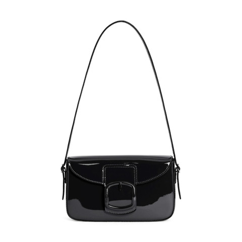 Black patent leather crossbody bag - Santoni - 1