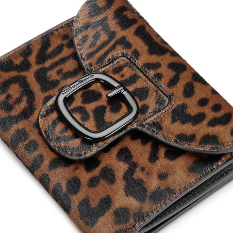 Animal-print cavallino wallet with coin pocket - Santoni - 5