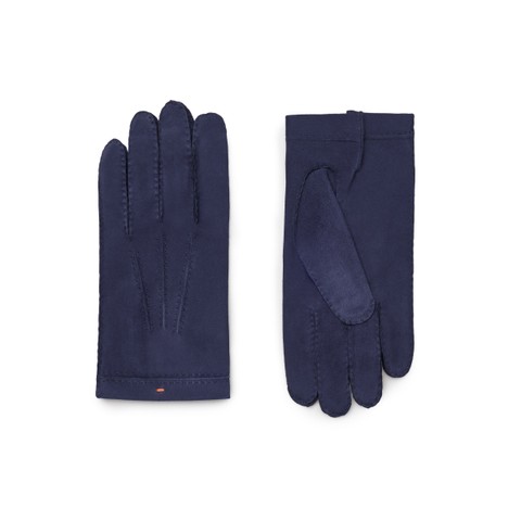 Blue suede gloves - Santoni - 1
