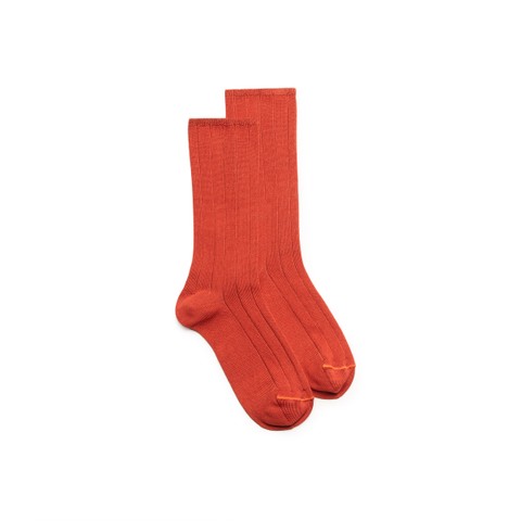 Calzini medi in Filo di Scozia arancione - Santoni - 1