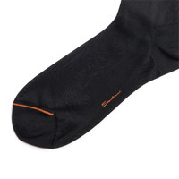 Black silk high socks - Santoni - 2