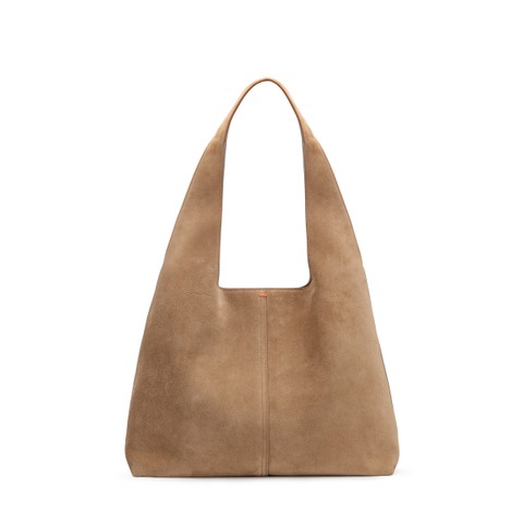Beige suede shoulder bag - Santoni - 1