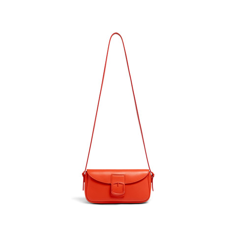 Red leather shoulder bag - Santoni - 3