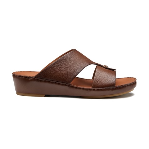Men's brown leather sandal - Santoni - 1