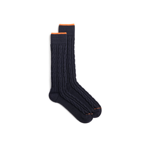 Blue cashmere crew socks - Santoni - 1