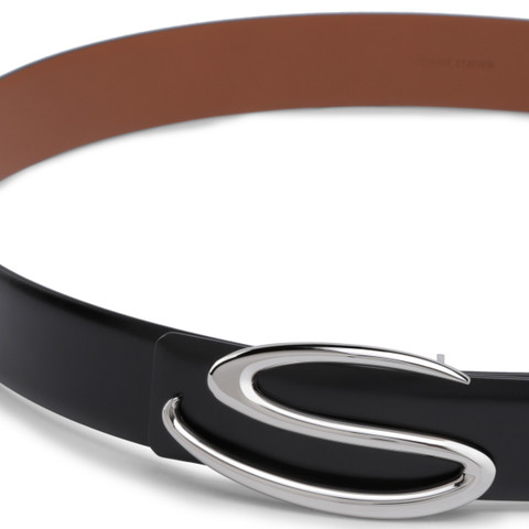 Boucle &laquo; S &raquo; pour ceinture en m&eacute;tal argent&eacute; - Santoni - 2