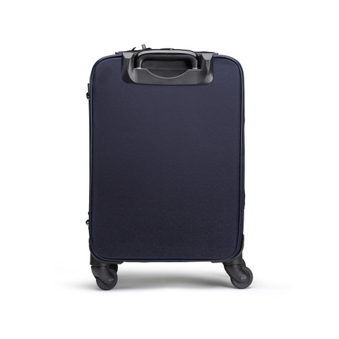 Blue printed leather travel suitcase - Santoni - 4