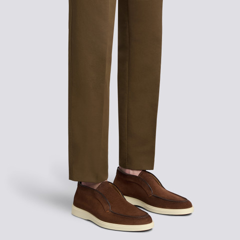 Stivaletto desert da uomo in suede marrone testa di moro - Santoni - 2