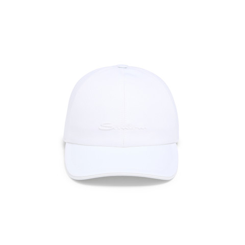 Women's white cotton baseball cap - Santoni - 1