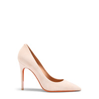 Women's pink suede high-heel pump - Santoni - 1