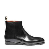 Men's black leather ankle boot - Santoni - 1