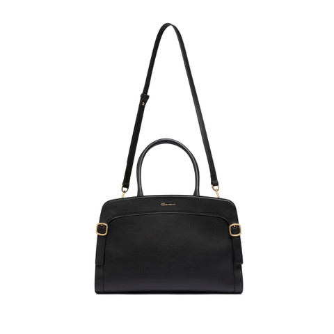 Black leather handbag - Santoni - 4