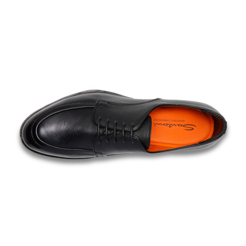 Men's black leather Derby shoe - Santoni - 5