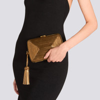Gold leather crossbody bag - Santoni - 2