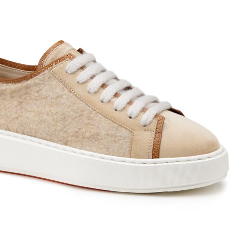 レディース スエードスニーカー グレージュ - Santoni - 5
