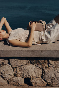 Beige leather ThePluto bag - Santoni - editorial