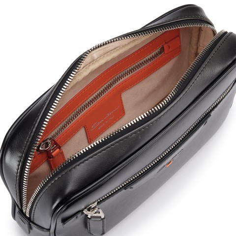 Black leather beauty case - Santoni - 3
