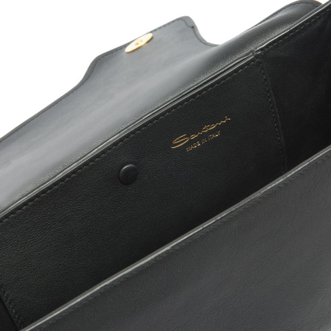 Black leather ThePluto bag - Santoni - 5