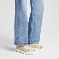 Women's dove grey suede sneaker - Santoni - 2