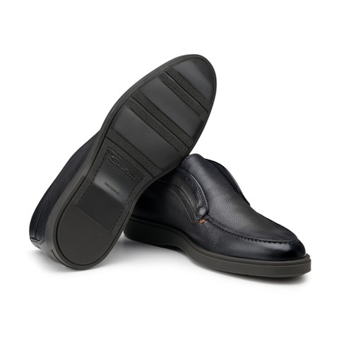 Men's grey tumbled leather desert boot - Santoni - 3