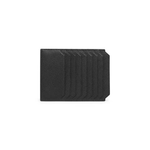 Black tumbled leather document holder - Santoni - 1