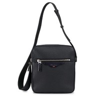 Black leather crossbody bag - Santoni - 1