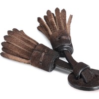 Brown suede Santoni Icona tassels - Santoni - 2