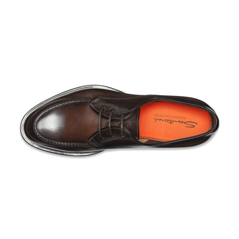 Men&rsquo;s brown leather Derby shoe - Santoni - 5