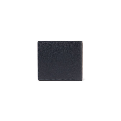 Blue tumbled leather wallet - Santoni - 2