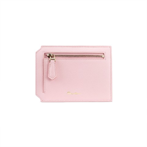 Pink tumbled leather document holder - Santoni - 1
