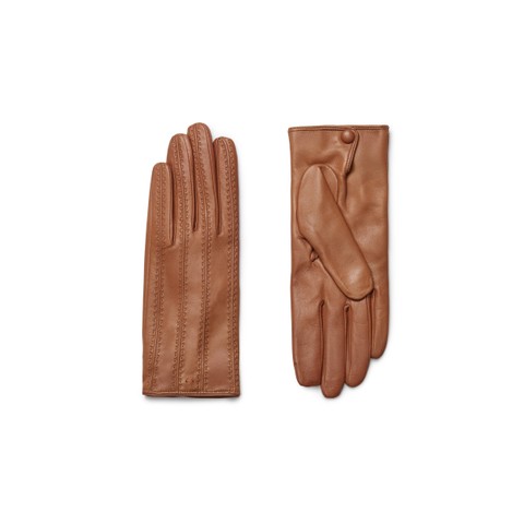Brown leather gloves - Santoni - 1