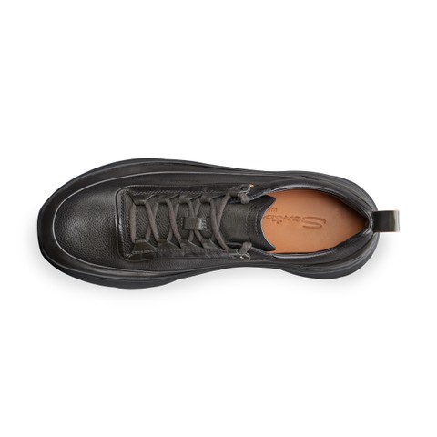 Men's grey leather Easy Bounce Mountain sneaker - Santoni - 4