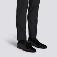 Men's black patent leather loafer - Santoni - 2