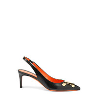 Slingback Santoni Sibille tacco medio da donna in pelle nera - Santoni - 1