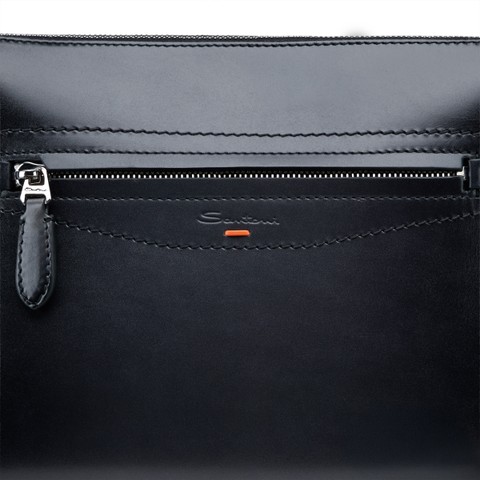 Black leather document holder - Santoni - 5
