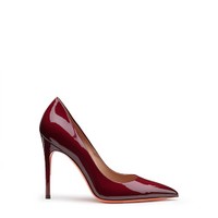 Women's burgundy patent leather high-heel pump - Santoni - 1